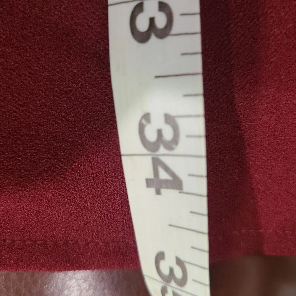 Girls Juniors Rare Editions Burgundy Swiss Dot Sheer Sleeve Skater Dress Size 16